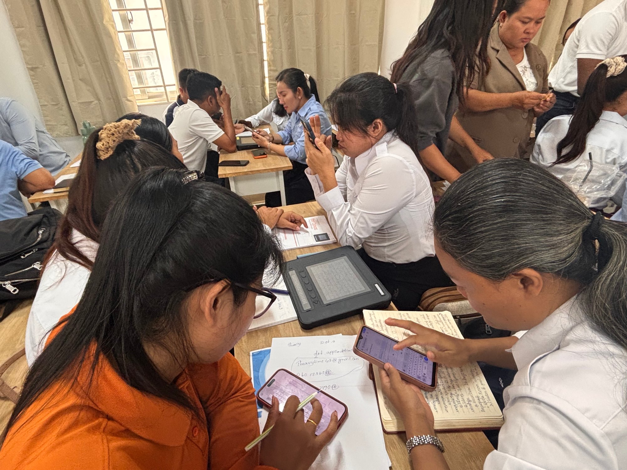 classroom / hands-on training moment: Cambodia (group training shot)