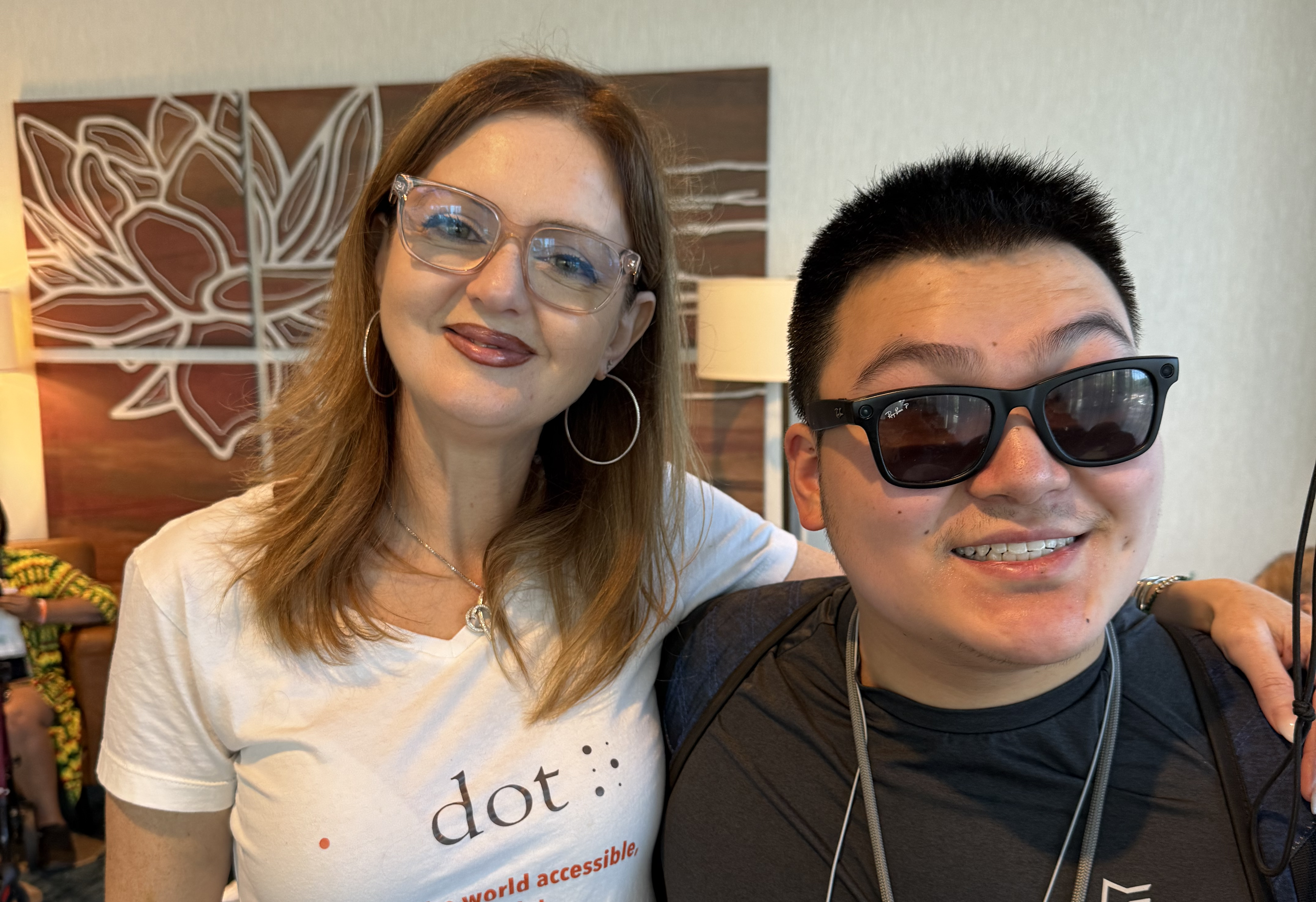 Isaac with Anat from the Dot team